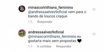 Andressa Alves gostaria de atuar no Timão