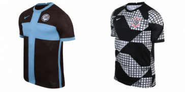 Camisas trs e quatro do Corinthians na temporada atual