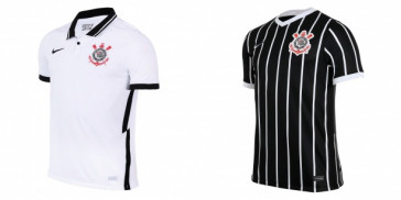 Camisas um e dois do Corinthians na atual temporada