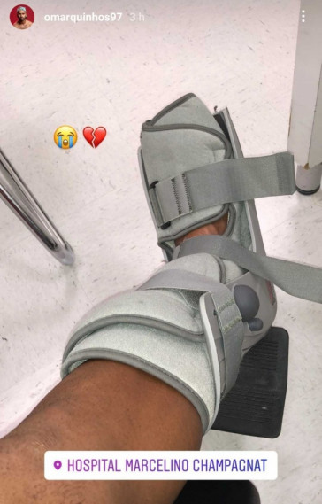 Primeira foto publicada por Marquinhos após o jogo
