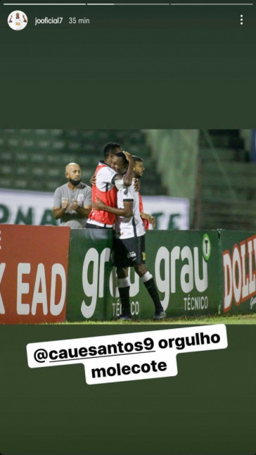 Jõ deixou mensagem ao Cauê por seu primeiro gol no Corinthians