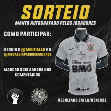 Meu Timão sorteia camisa autografada por jogadores do Corinthians
