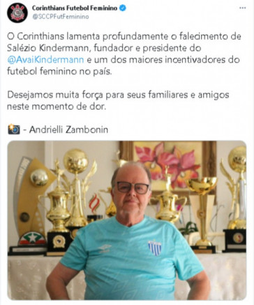 Corinthians lamentou o falecimento de Salézio Kindermann