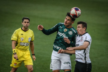 Piton durante D�rbi entre Corinthians e Palmeiras, na Neo Qu�mica Arena