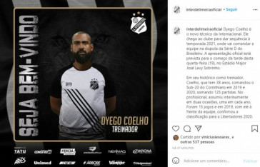 Coelho foi anunciado na equipe paulista