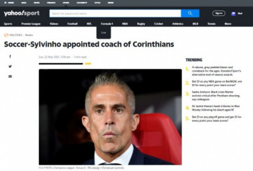 Yahoo!Sports UK também veiculou o acordo entre Sylvinho e Corinthians
