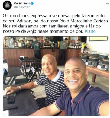 Corinthians lamentou a morte de Marcelinho Carioca