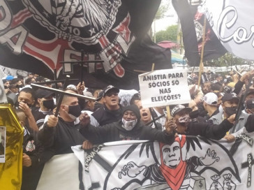 Imagens do protesto no Parque São Jorge