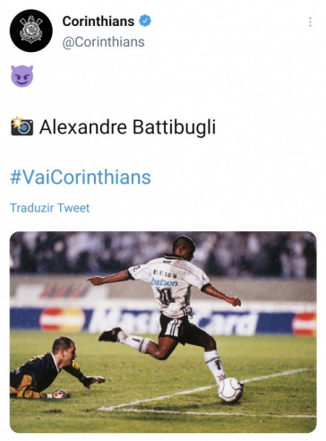 Corinthians lembrou o gol decisivo de Edílson