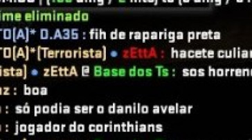Print da provável conversa entre os jogadores durante a partida