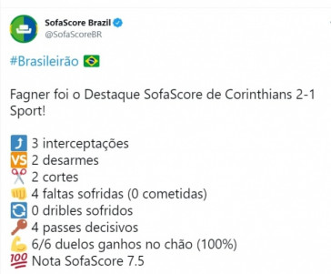 Os números do lateral na partida
