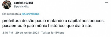 Torcida do Corinthians repercute demolição do tobogã
