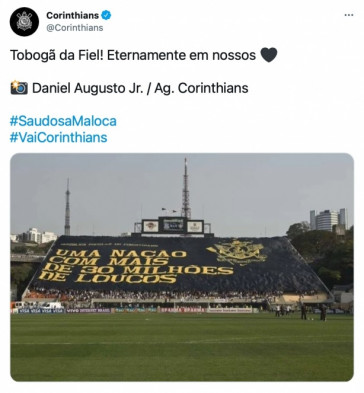 Torcida do Corinthians repercute demolio do tobog