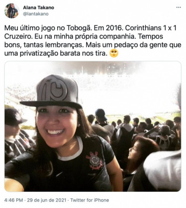 Torcida do Corinthians repercute demolio do tobog