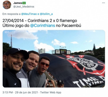 torcida do Corinthians repercute demolio do tobog