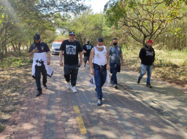 Representantes das cinco torcidas organizadas que participam do protesto