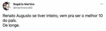 Torcida do Corinthians reagiu  chegada de Renato Augusto