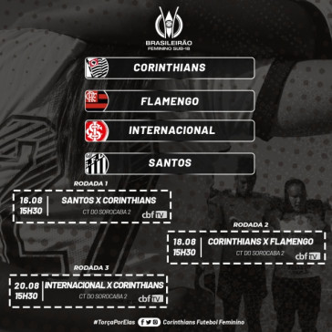 Prximos jogos do Corinthians no Brasileiro Feminino Sub-18