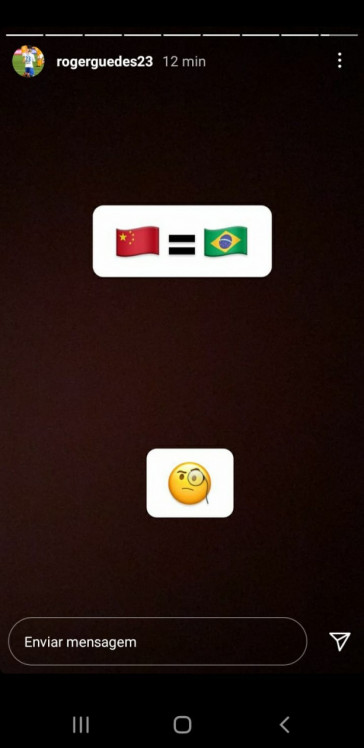 Publicação de Roger Guedes no Instagram