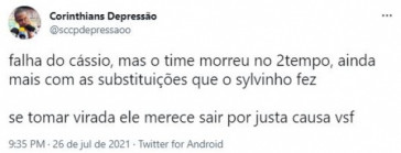 Torcedores do Corinthians repercutiram o duelo contra o Cuiabá