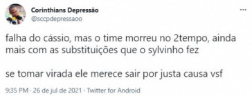 Torcedores do Corinthians repercutiram o duelo contra o Cuiab