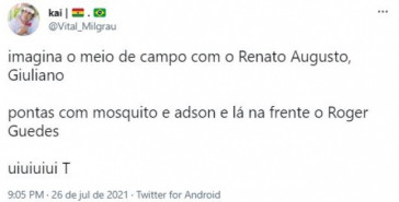Torcida do Corinthians repercute jogo contra o Cuiabá