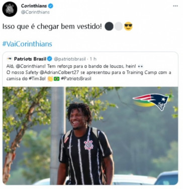 Equipes trocaram mensagens nas redes sociais