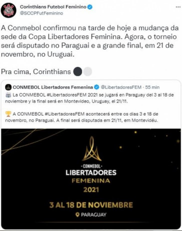 Conmebol adia Libertadores Feminina para novembro e muda sede para Uruguai