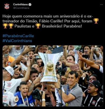 Carille completou 48 anos de idade neste domingo