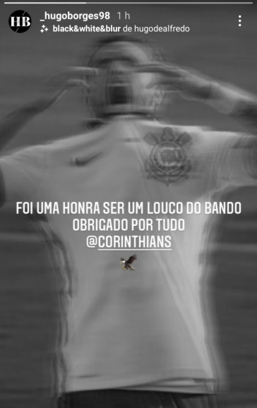 Hugo Borges se despede do Corinthians 