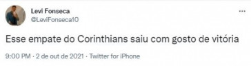 Para a Fiel, empate do Timão foi com gosto de vitória