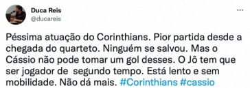 Reao da torcida do Corinthians pela derrota do Corinthians