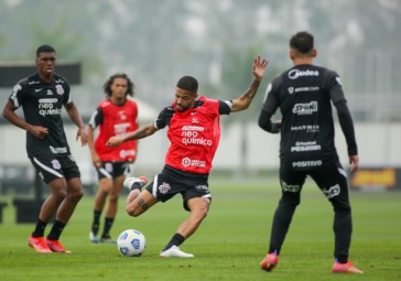 Reginaldo e Felipe no treino desta terça-feira