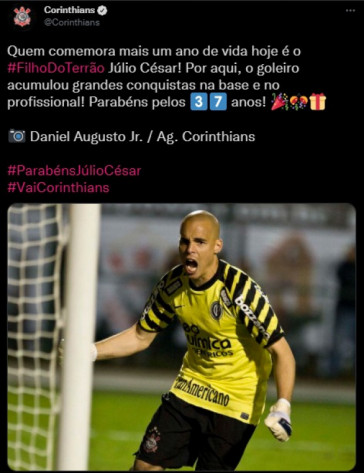 Julio César é cria da base do Timão