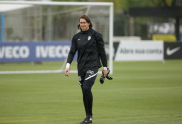C�ssio no �ltimo treino do Corinthians antes do jogo contra o Atl�tico-MG