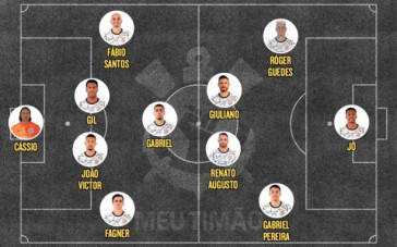 Titulares do Corinthians no duelo contra o Flamengo