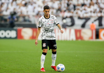 Gabriel Pereira no jogo entre Corinthians e Gr�mio, pelo Campeonato Brasileiro