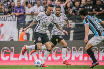 Luan durante jogo entre Corinthians e Gr�mio na Neo Qu�mica Arena, pelo Brasileiro