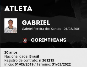 Site da FPF segue com o contrato antigo de Gabriel Pereira