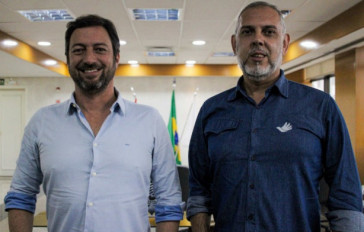 Dulio Monteiro Alves, presidente do Corinthians, e Cledison Augusto Cruz, CEO da Taunsa