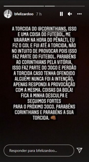 Bismark, do Resende, pediu desculpas para a torcida do Corinthians aps gol na Copinha