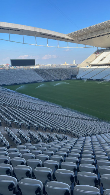 Cadeiras de todos os setores também foram limpas para terça e demais jogos da temporada