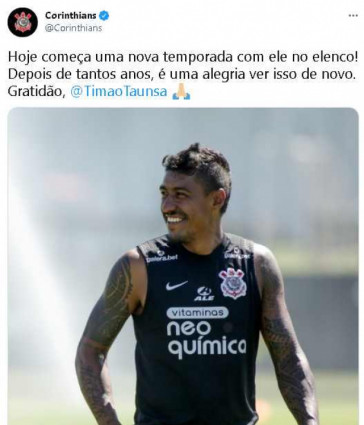 Corinthians falou sobre o começo  de temporada com Paulinho