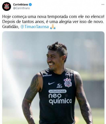 Corinthians falou sobre o começo de temporada com Paulinho