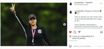 Ex-auxiliar técnica da base do Corinthians Feminino se despediu do clube nesta terça-feira