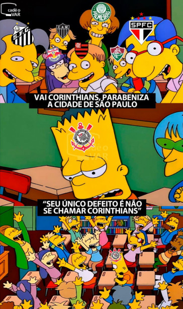 Meme do Corinthians parabenizando a cidade de São Paulo
