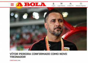 Imprensa portuguesa repercute chegada de Vtor Pereira ao Corinthians