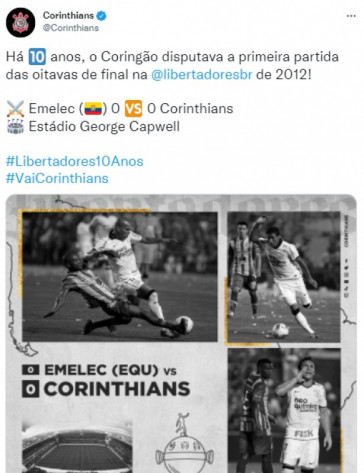 Pela Libertadores, Corinthians enfrentava o Emelec h dez anos