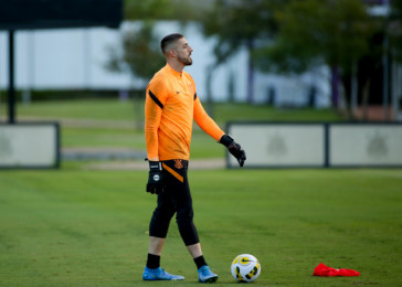 Guilherme durante treino do Corinthians