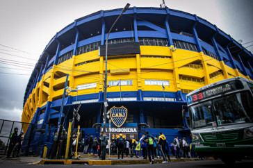 Est�dio La Bombonera em dia de duelo entre Corinthians e Boca Juniors pela Libertadores 2022